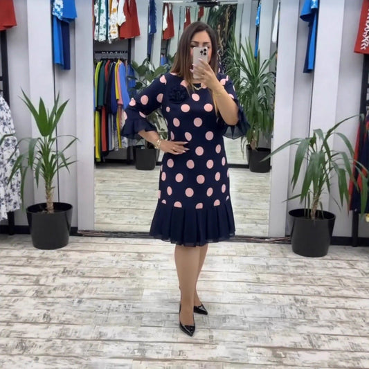 VICTORIA | VESTIDO PLISADO DE LUNARES