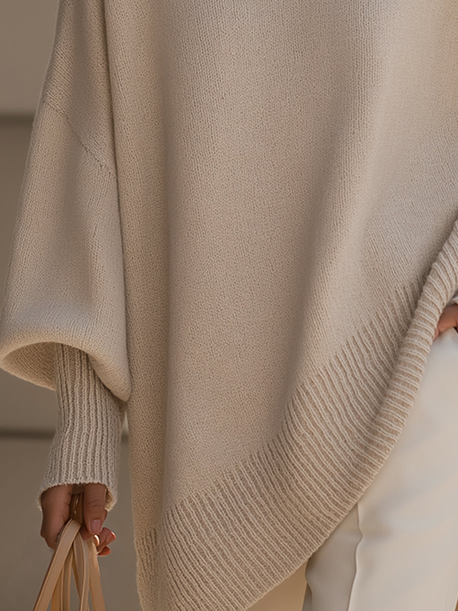 LAURA | JERSEY PONCHO OVERSIZE