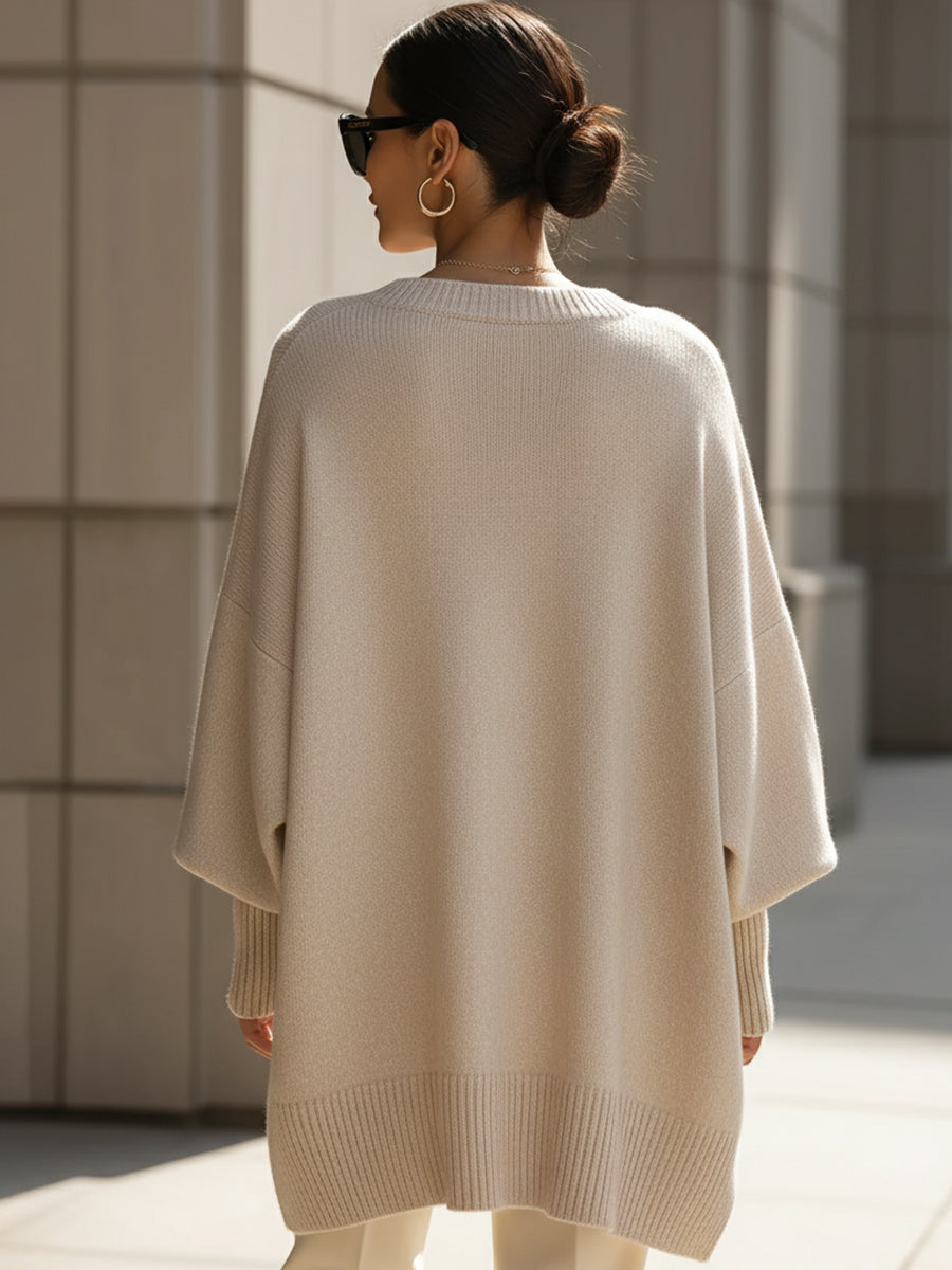 LAURA | JERSEY PONCHO OVERSIZE