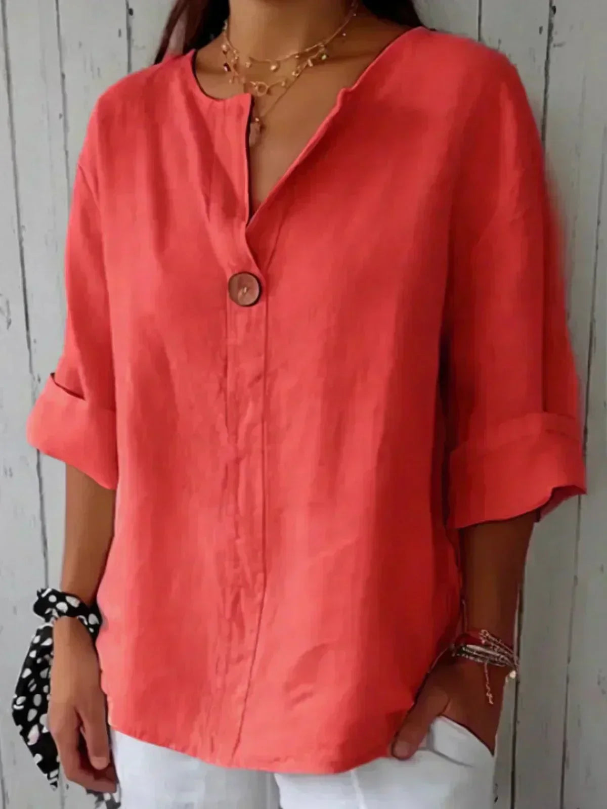 GEMMA | TOP HOLGADO CON CUELLO EN V