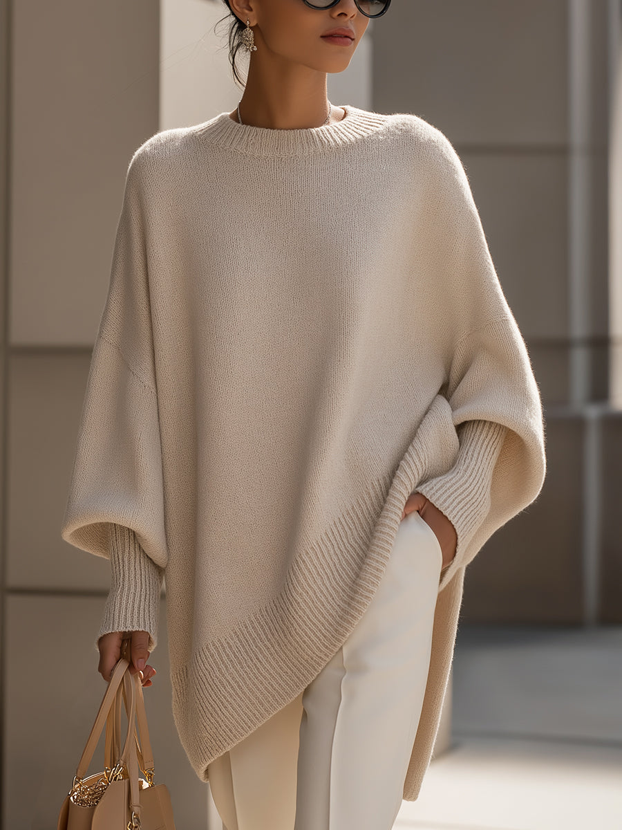 LAURA | JERSEY PONCHO OVERSIZE