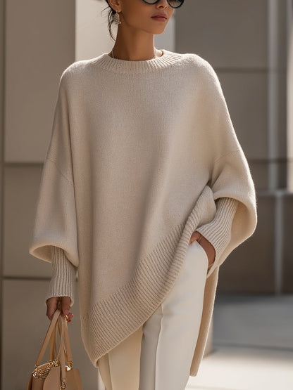 LAURA | JERSEY PONCHO OVERSIZE