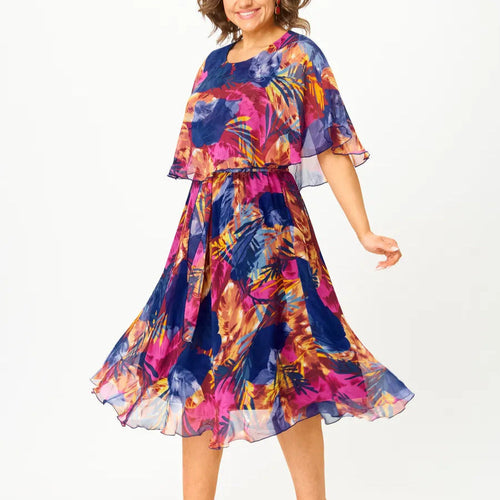 BÁRBARA | VESTIDO CÓMODO DE GASA TALLA GRANDE