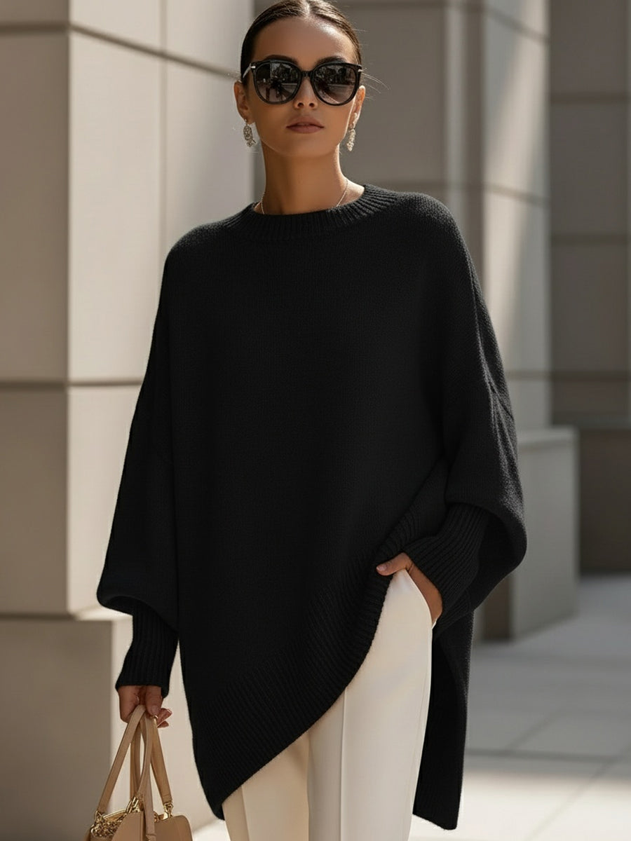 LAURA | JERSEY PONCHO OVERSIZE