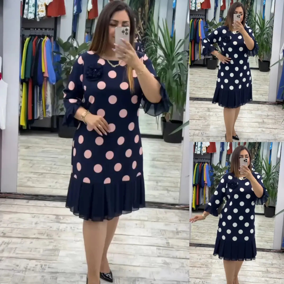 VICTORIA | VESTIDO PLISADO DE LUNARES