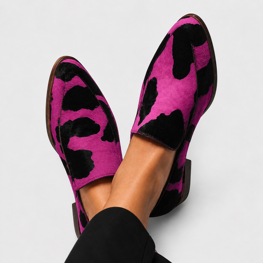PALOMA™ | MOCASINES CON ESTAMPADO DE VACA
