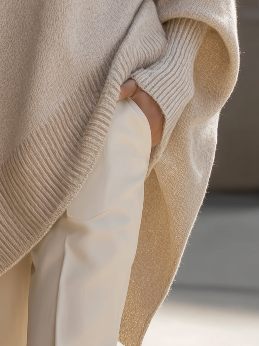 LAURA | JERSEY PONCHO OVERSIZE