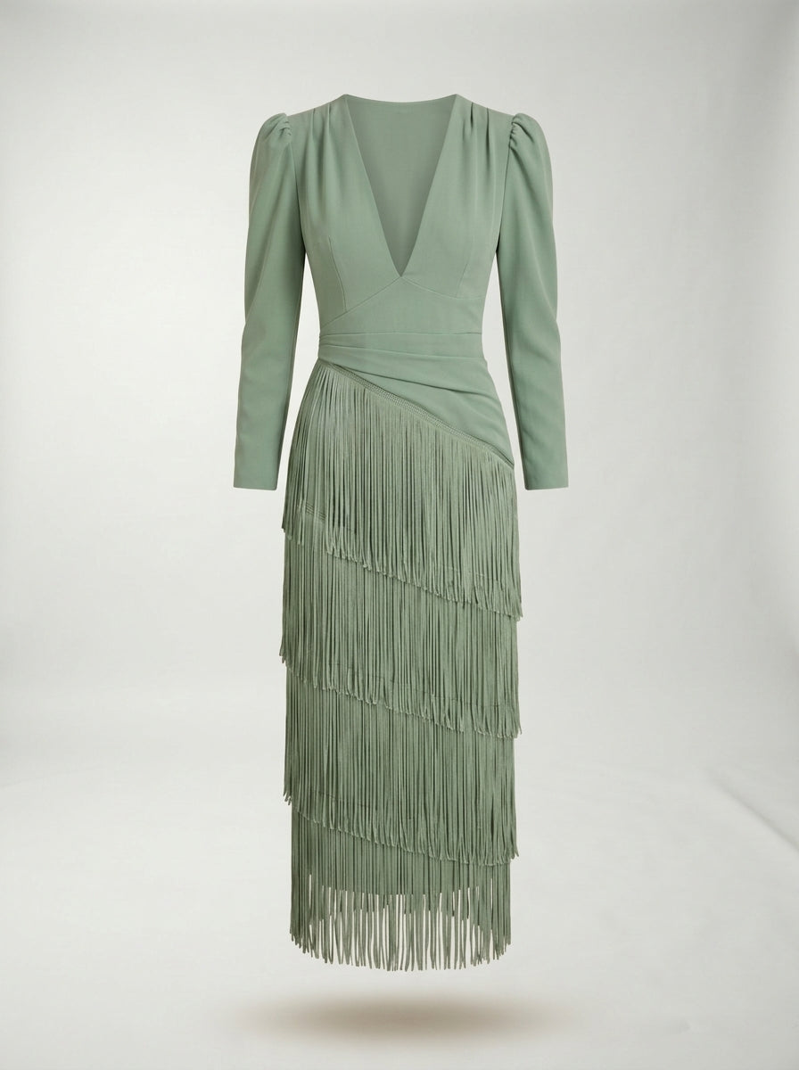 Vestido Flecos
