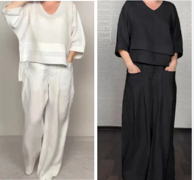NOA | CONJUNTO MINIMALISTA DE DOS PIEZAS, DE CORTE AMPLIO