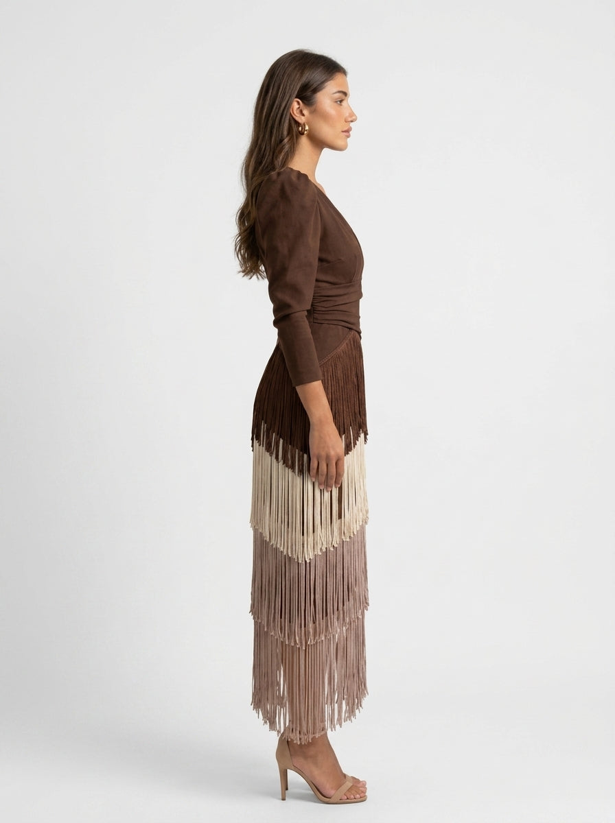 Vestido Flecos