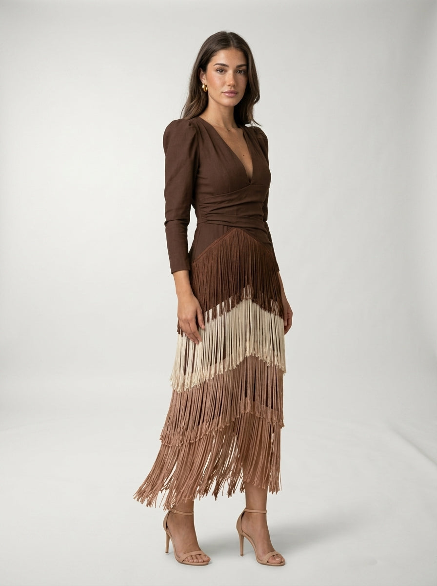 Vestido Flecos