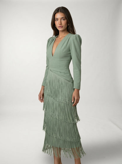 Vestido Flecos