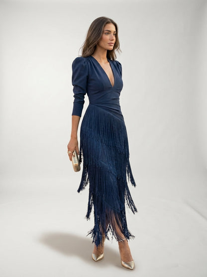 Vestido Flecos