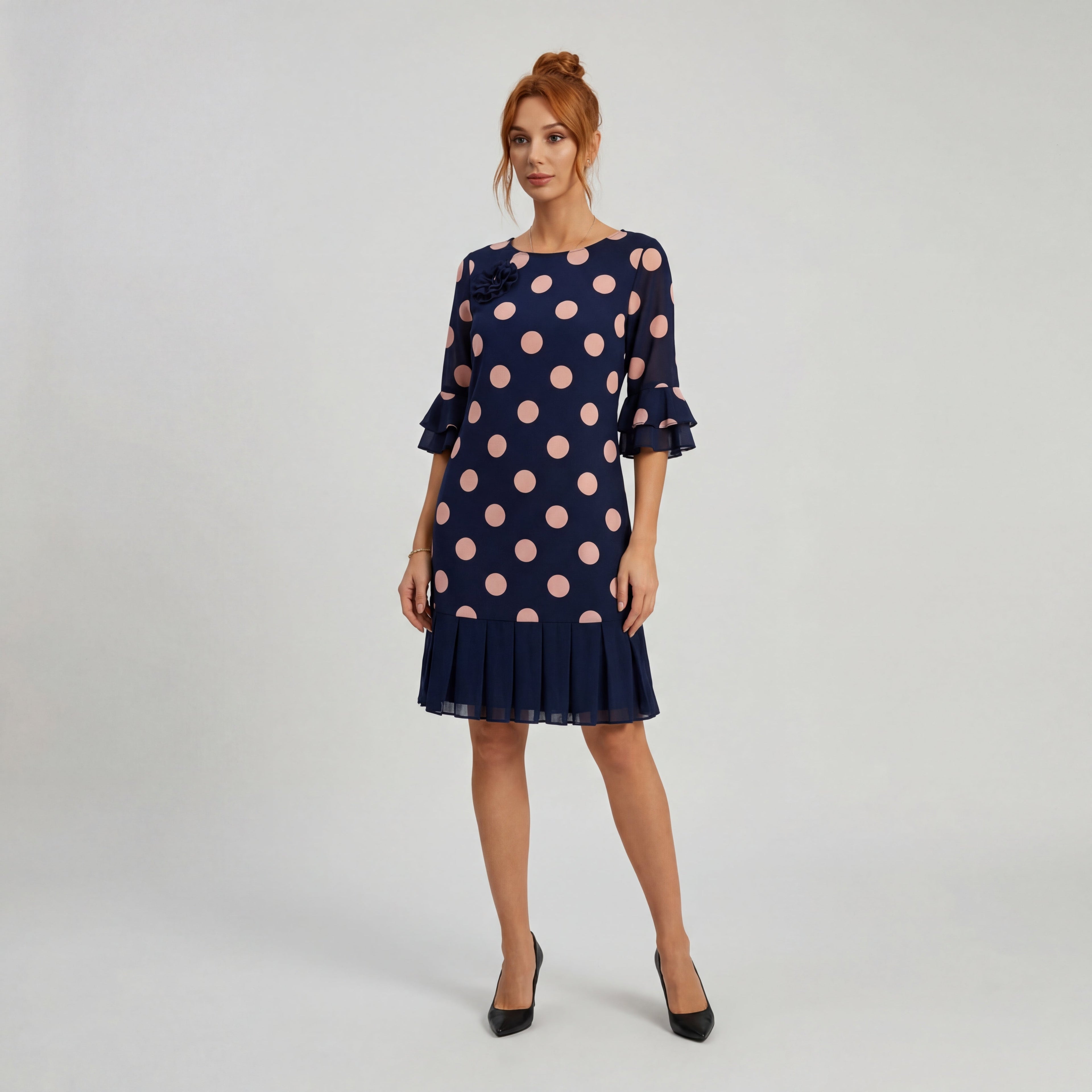VICTORIA | VESTIDO PLISADO DE LUNARES