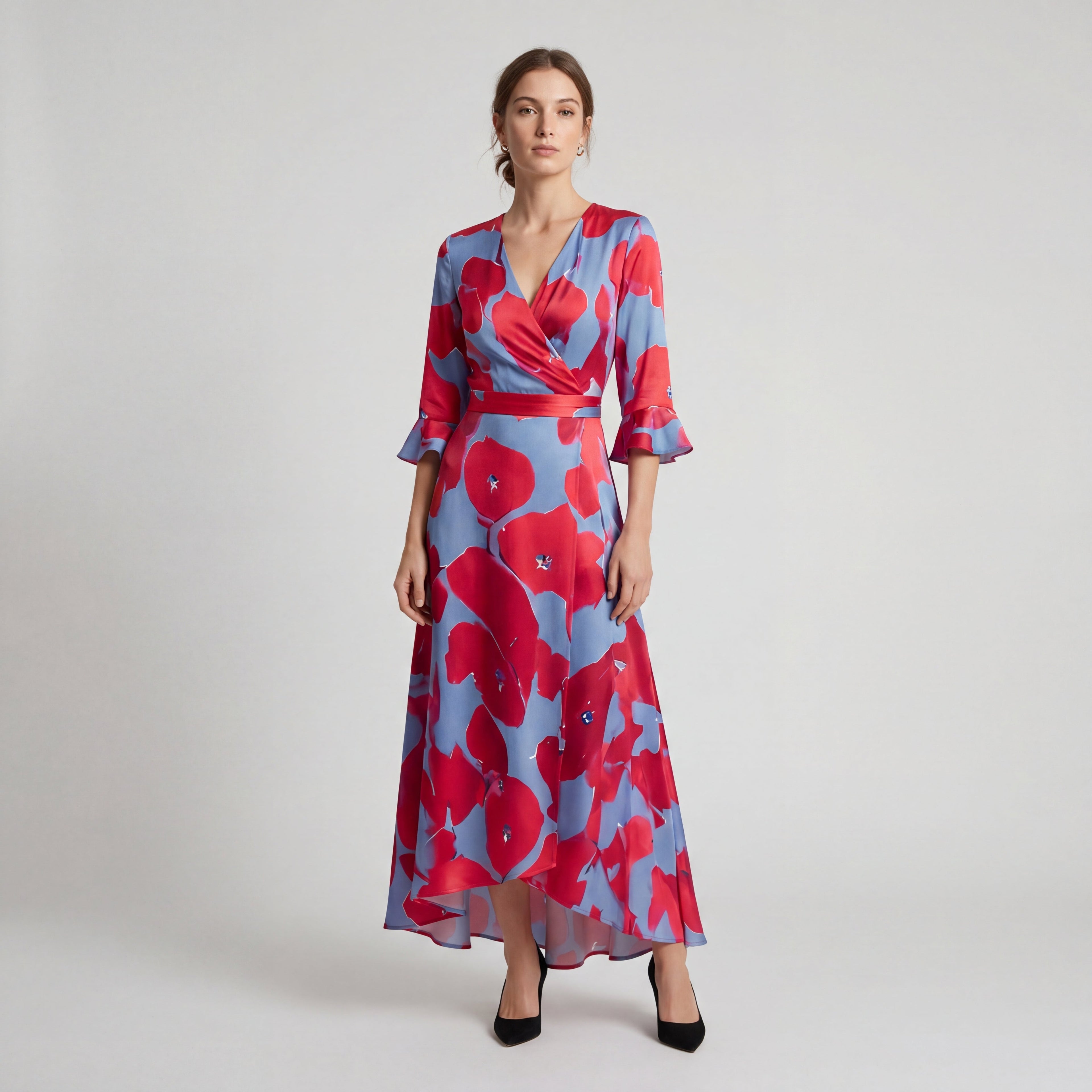 EMILIA | ELEGANTE VESTIDO LARDO CON ESTAMPADO FLORAL