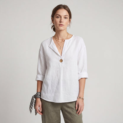GEMMA | TOP HOLGADO CON CUELLO EN V