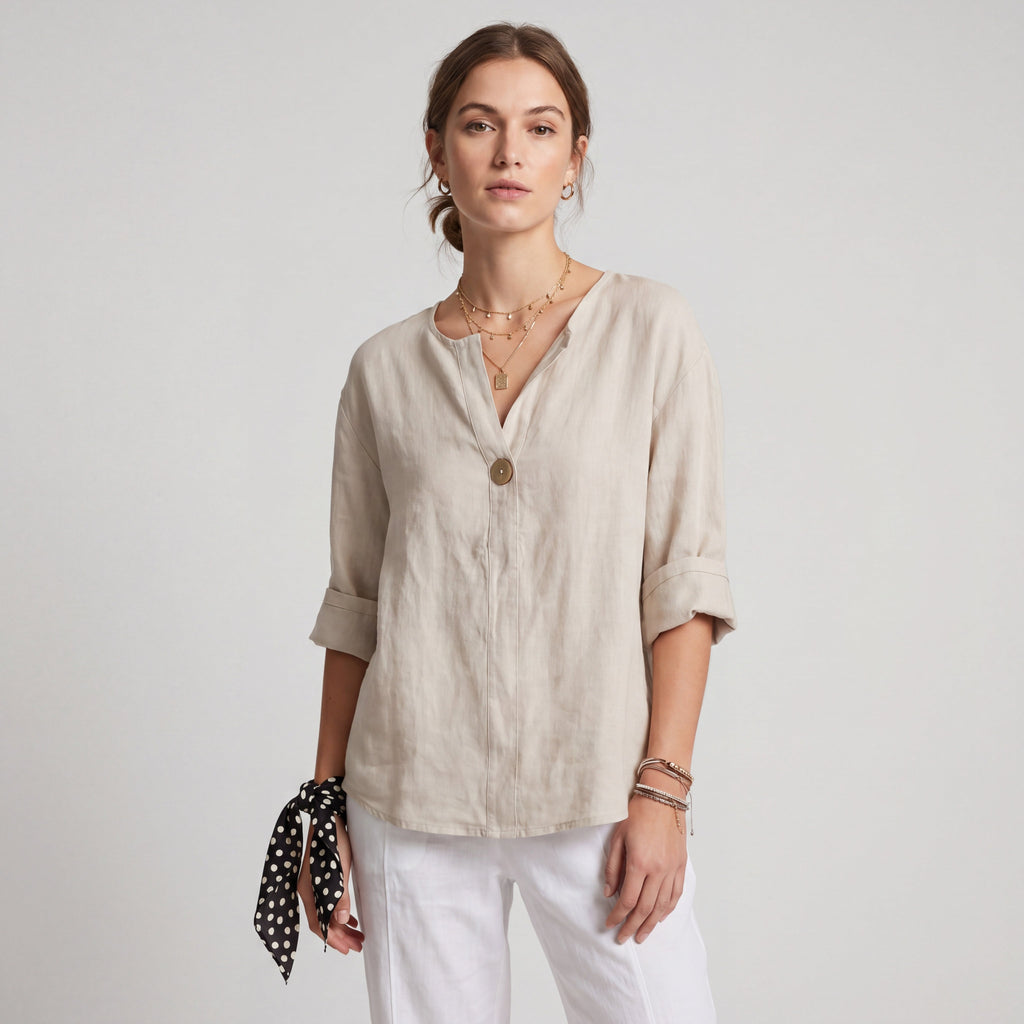 GEMMA | TOP HOLGADO CON CUELLO EN V