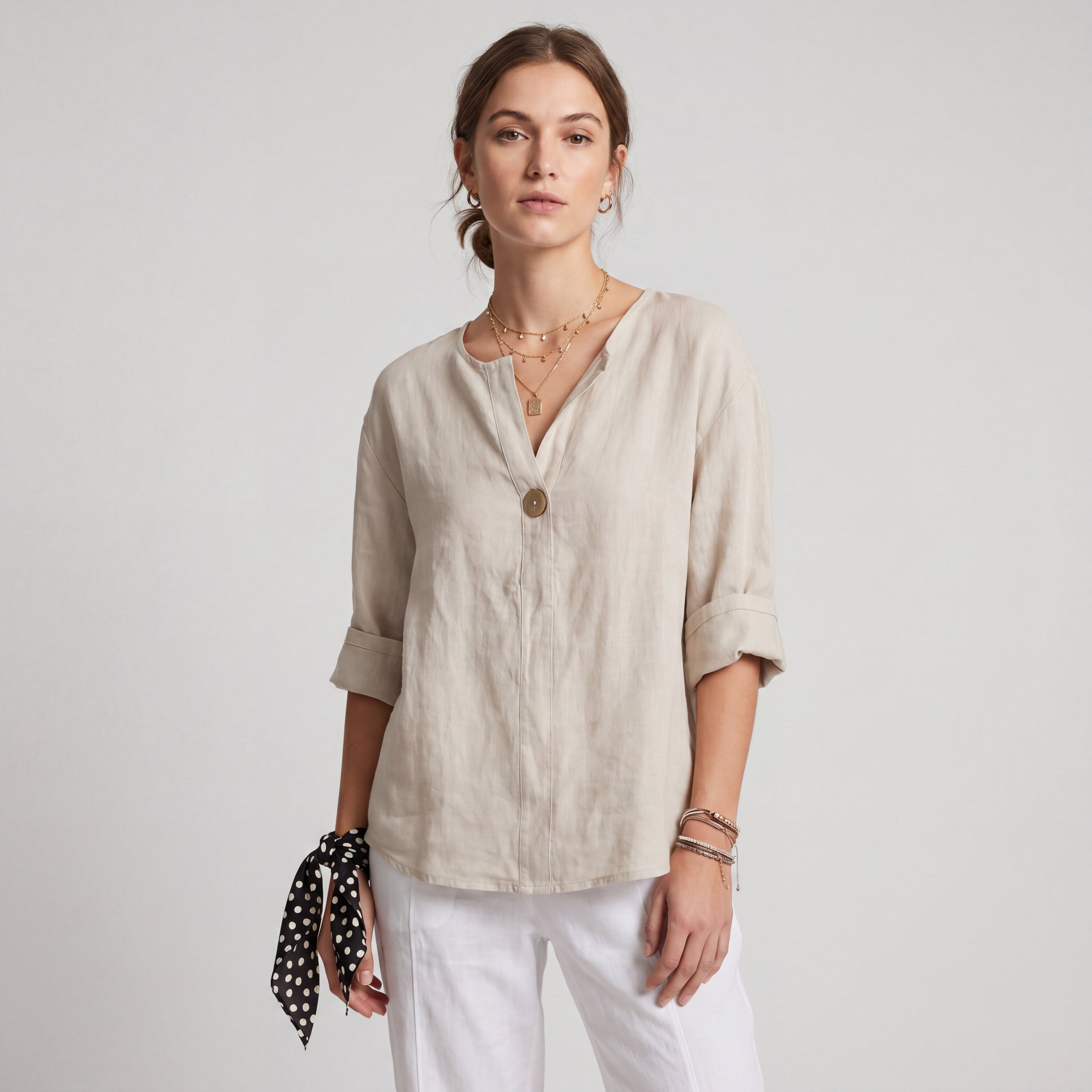 GEMMA | TOP HOLGADO CON CUELLO EN V