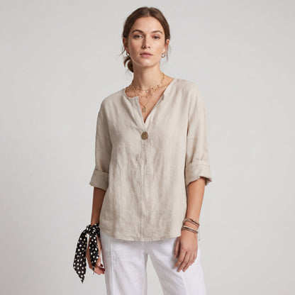 GEMMA | TOP HOLGADO CON CUELLO EN V