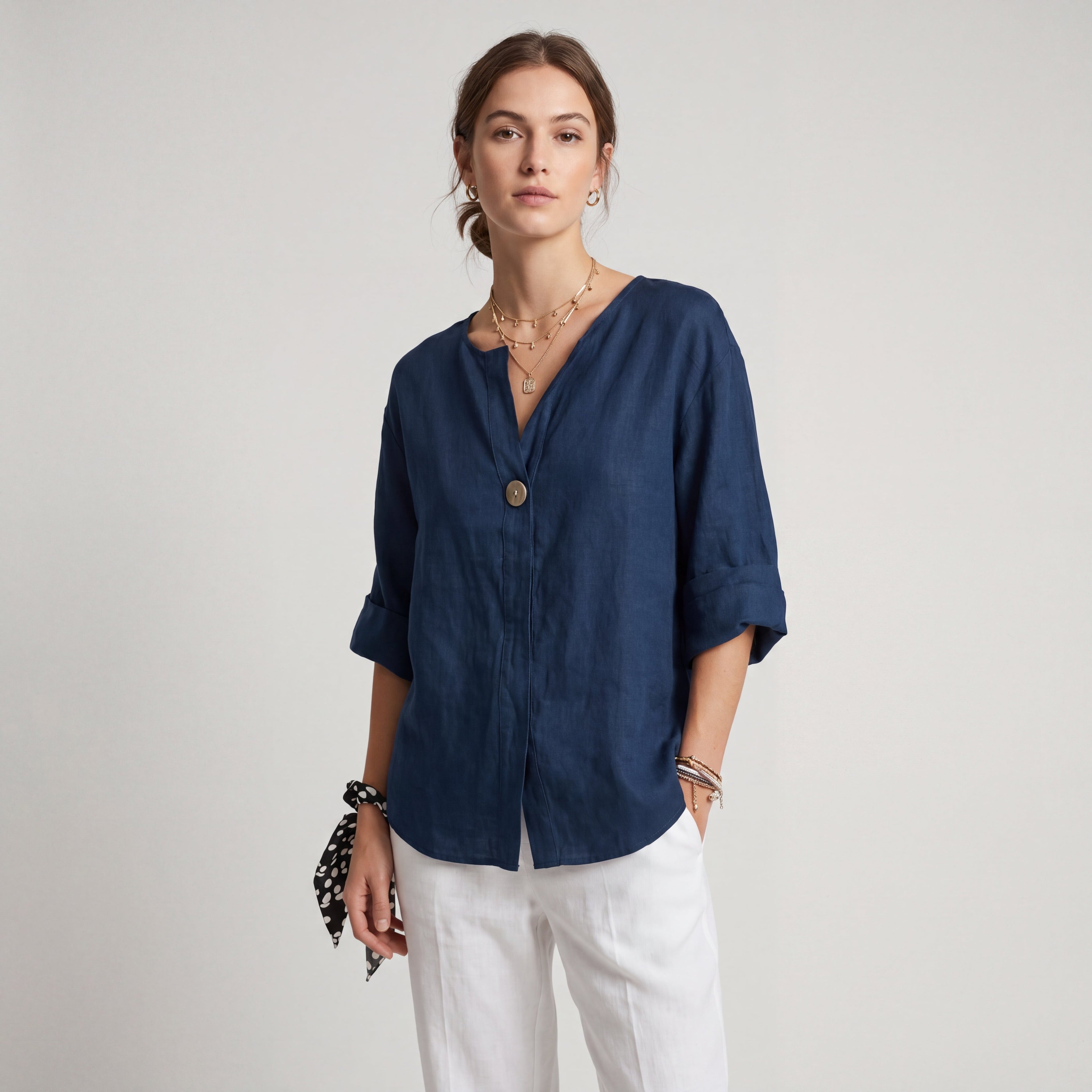 GEMMA | TOP HOLGADO CON CUELLO EN V