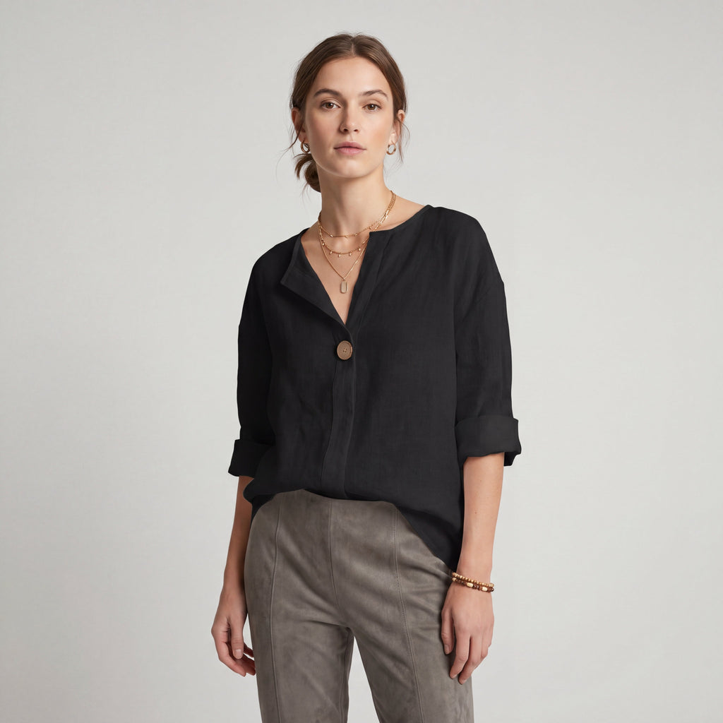 GEMMA | TOP HOLGADO CON CUELLO EN V