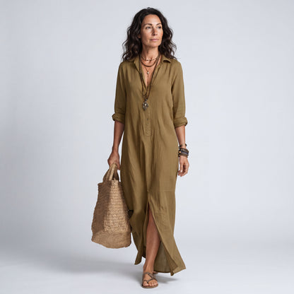 SOLE | VESTIDO LARGO Y HOLGADO CON BOTONES