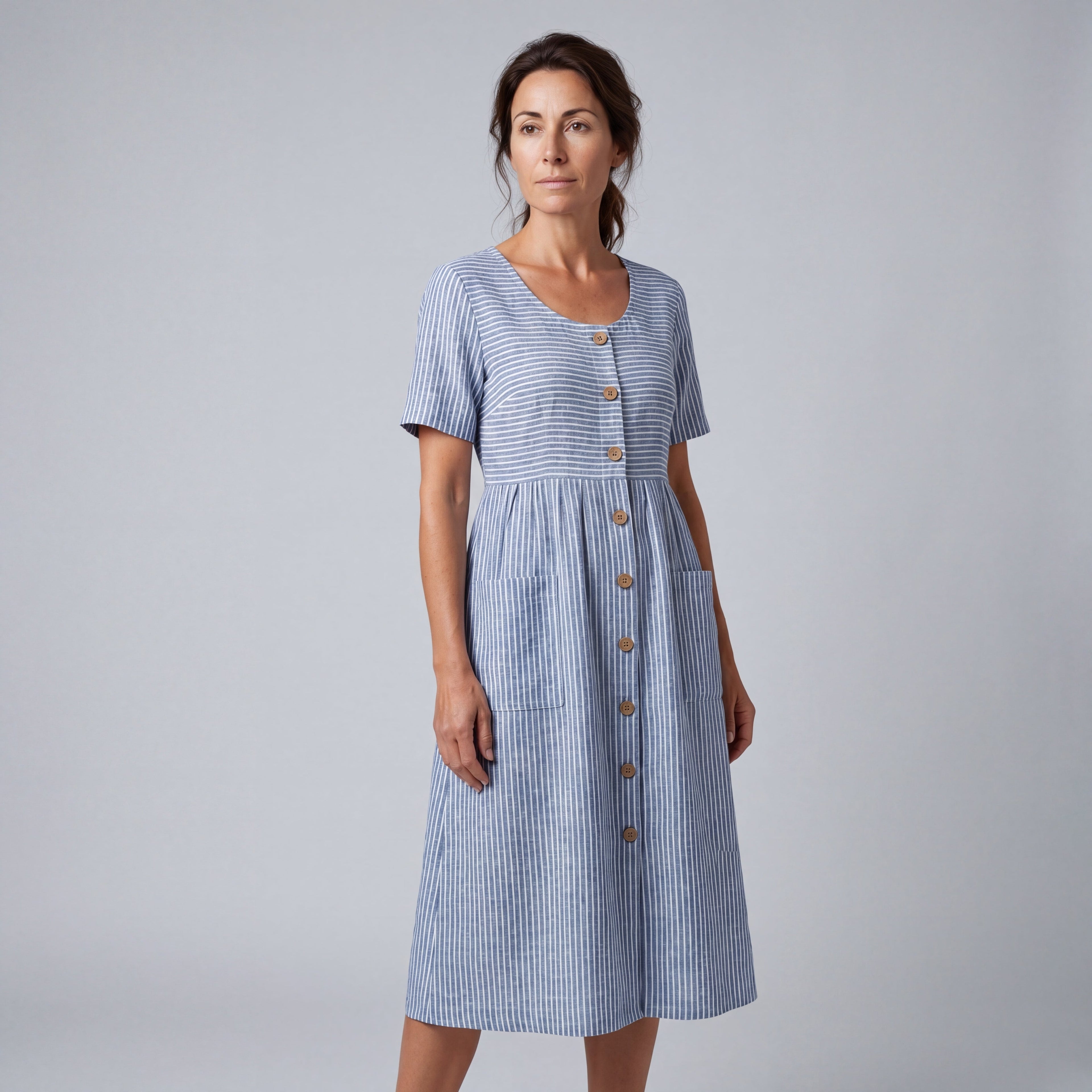 ROCÍO | VESTIDO MIDI A RAYAS