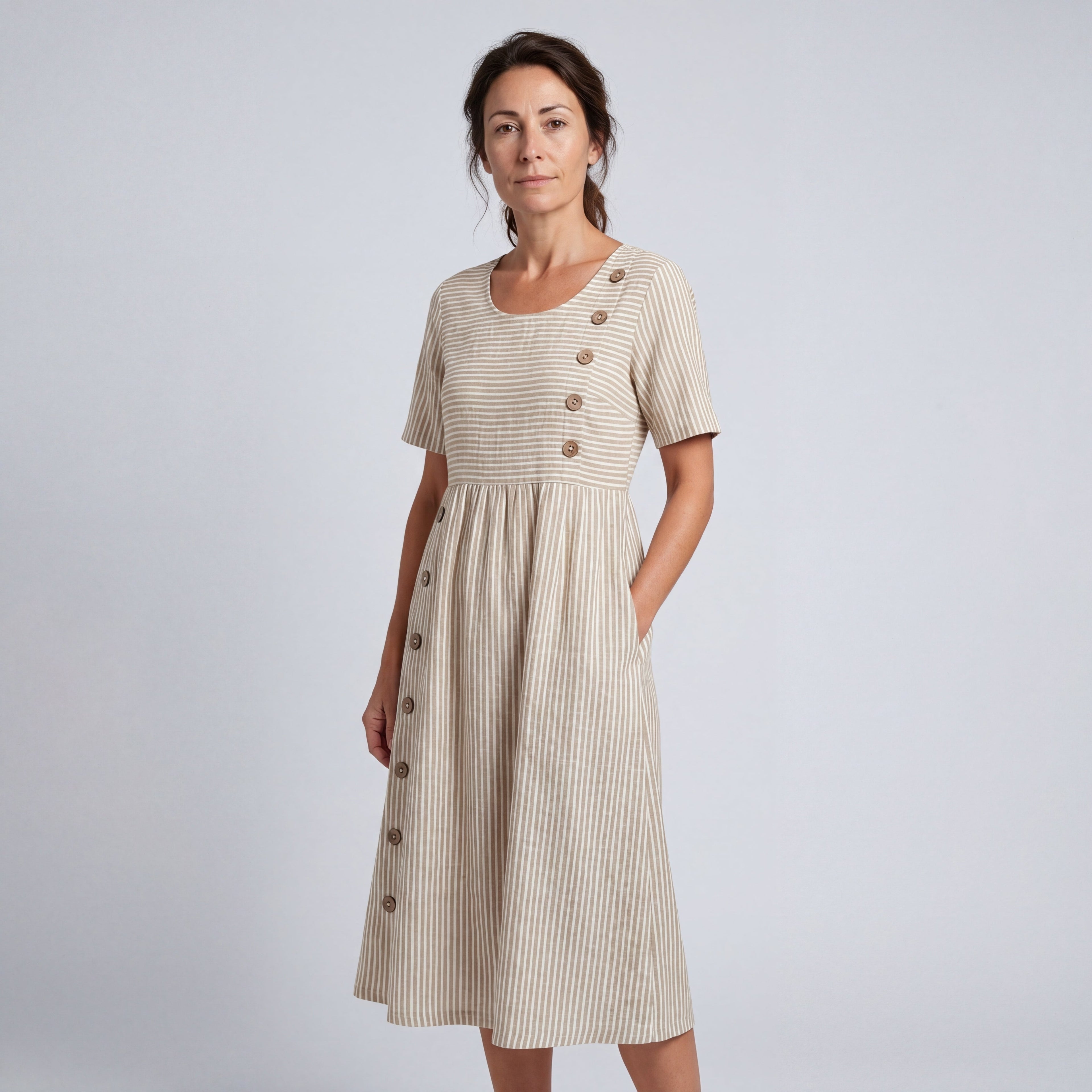 ROCÍO | VESTIDO MIDI A RAYAS