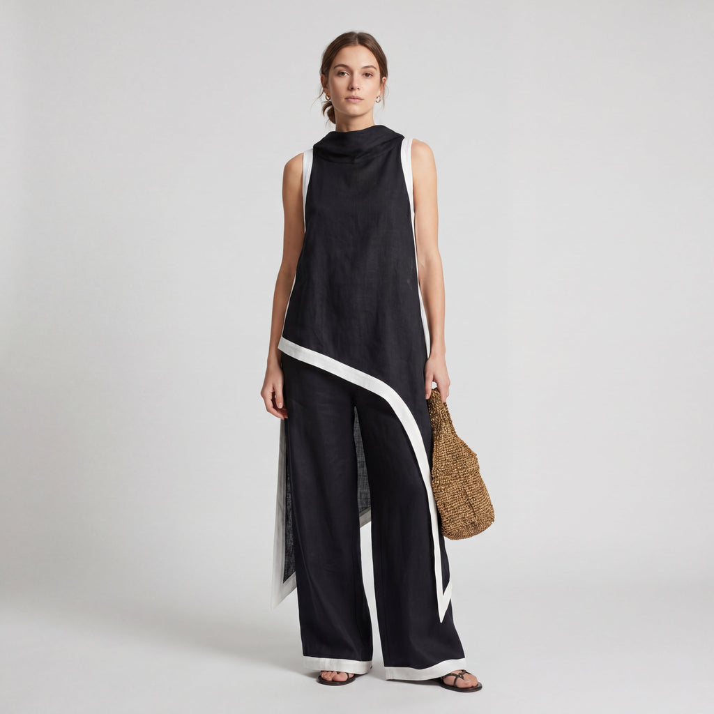 LEONOR | CONJUNTO DE LINO Y ALGODÓN ELEGANTE