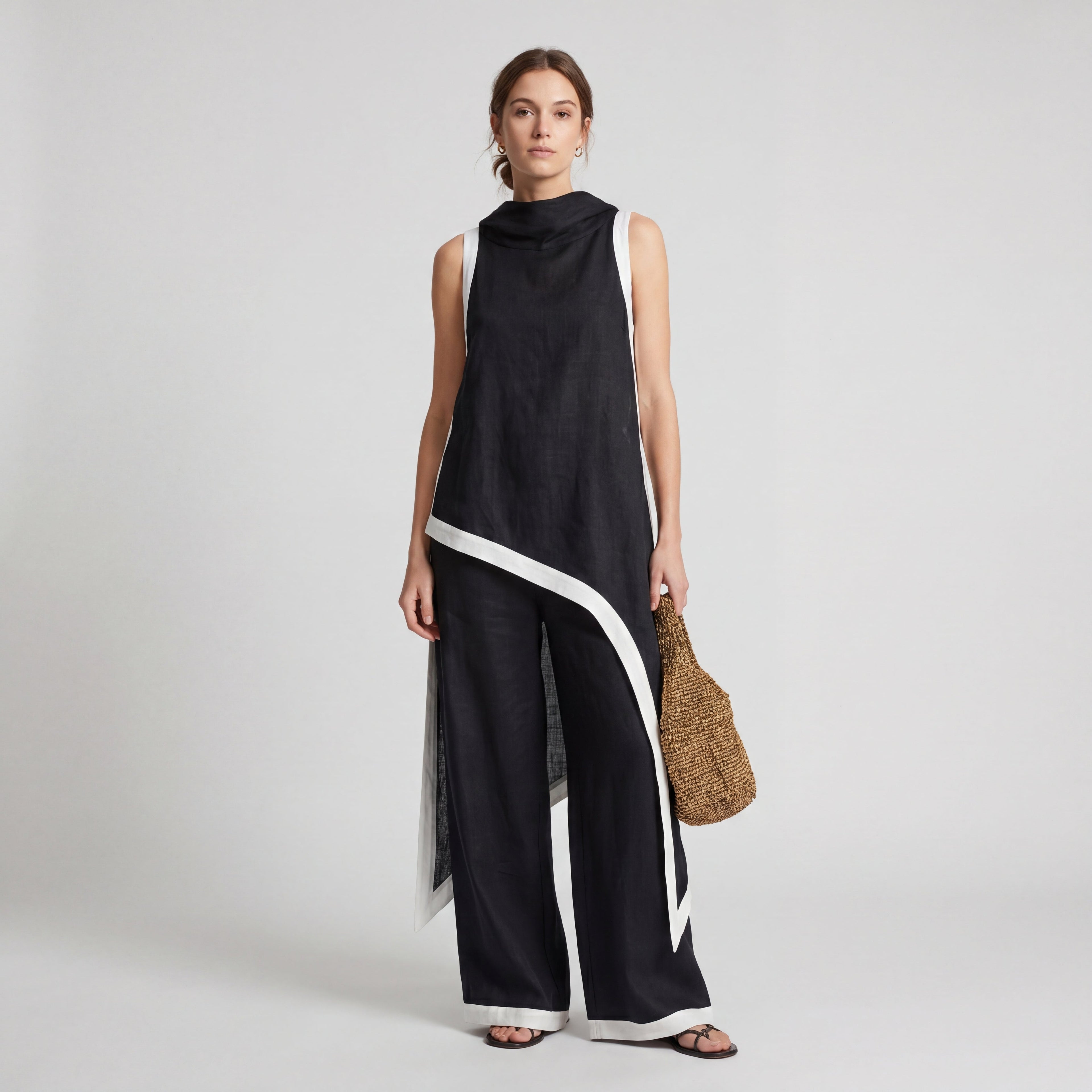LEONOR | CONJUNTO DE LINO Y ALGODÓN ELEGANTE