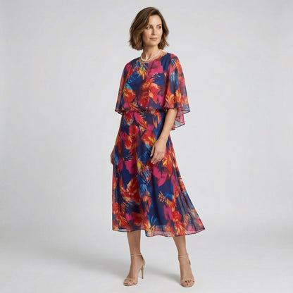 BÁRBARA | VESTIDO CÓMODO DE GASA TALLA GRANDE