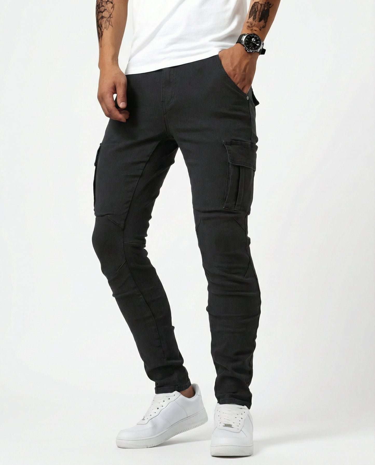 DAVID | PANTALÓN CARGO ELÁSTICO