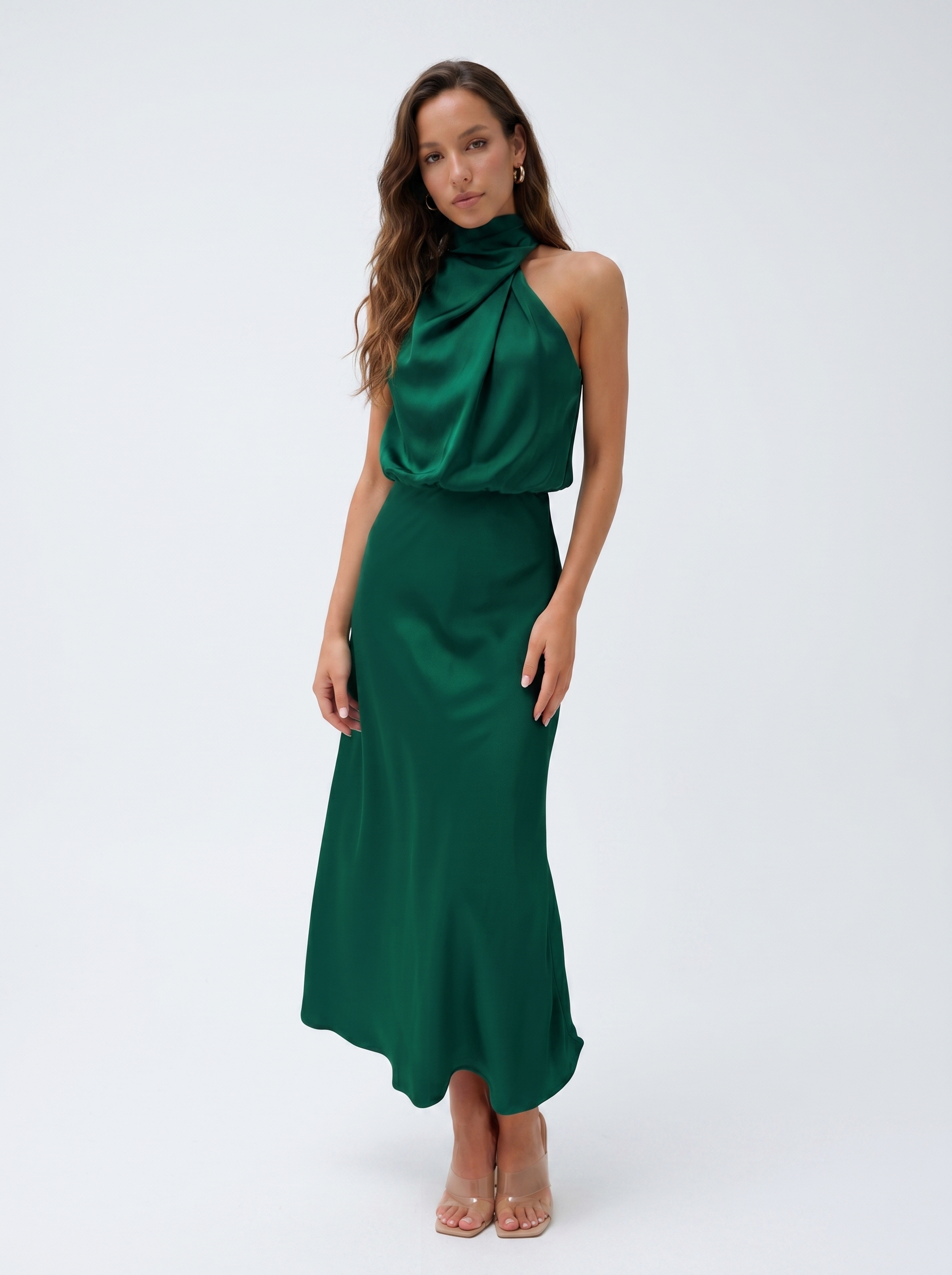 Carmina | Vestido largo con cuello halter