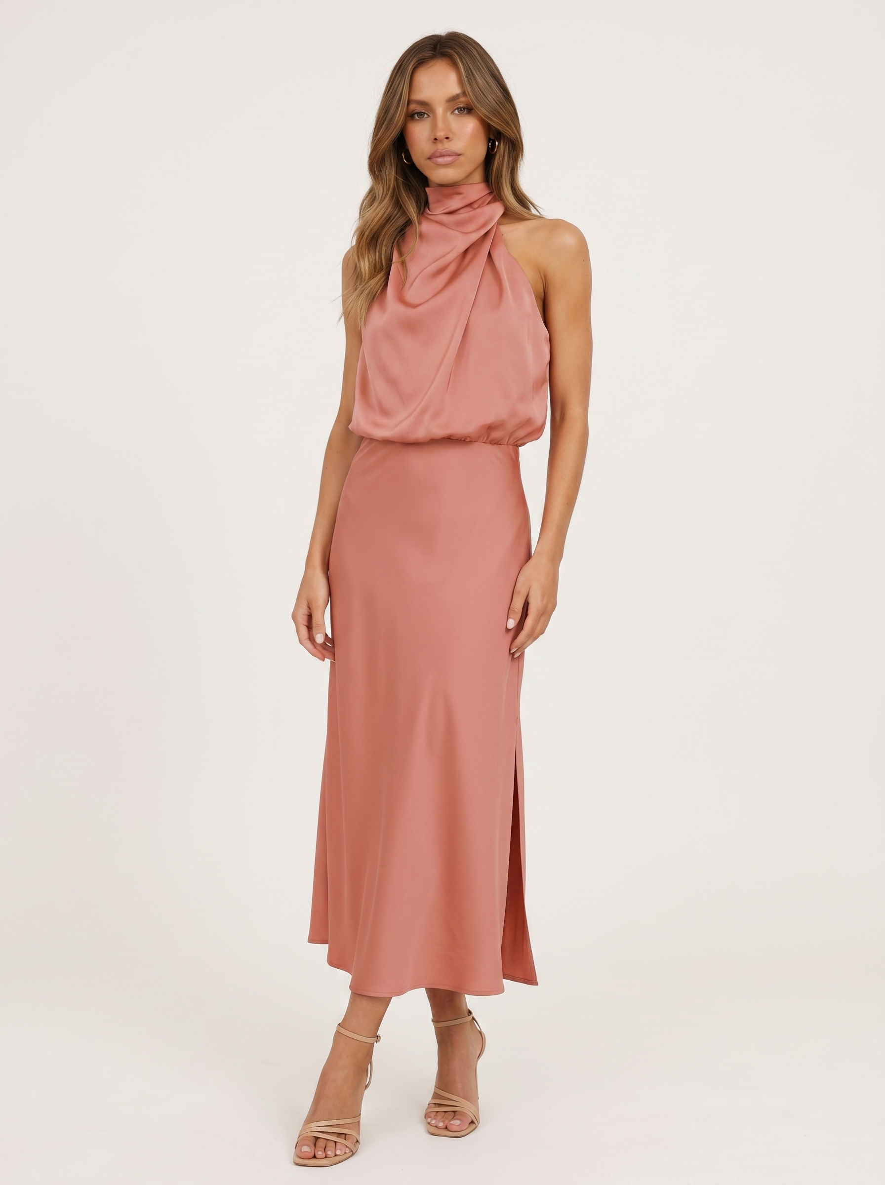 Carmina | Vestido largo con cuello halter