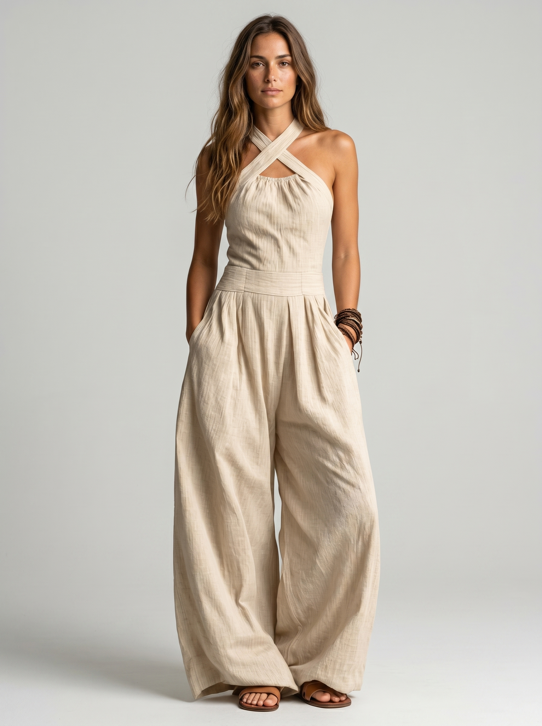 Bianca | Mono elegante con escote cruzado