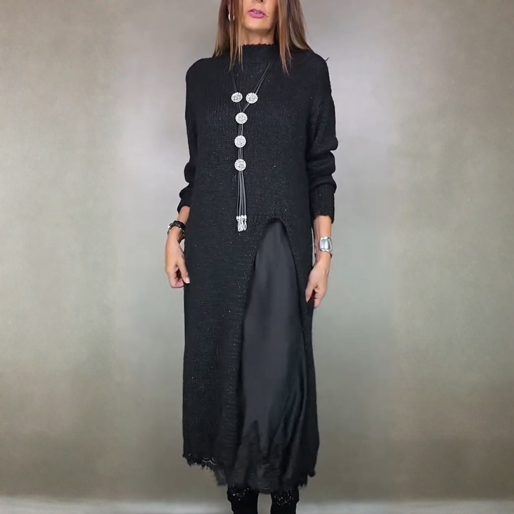 SOFÍA | CONJUNTO COMPLETO Y ELEGANTE (JERSEY LARGO + VESTIDO)