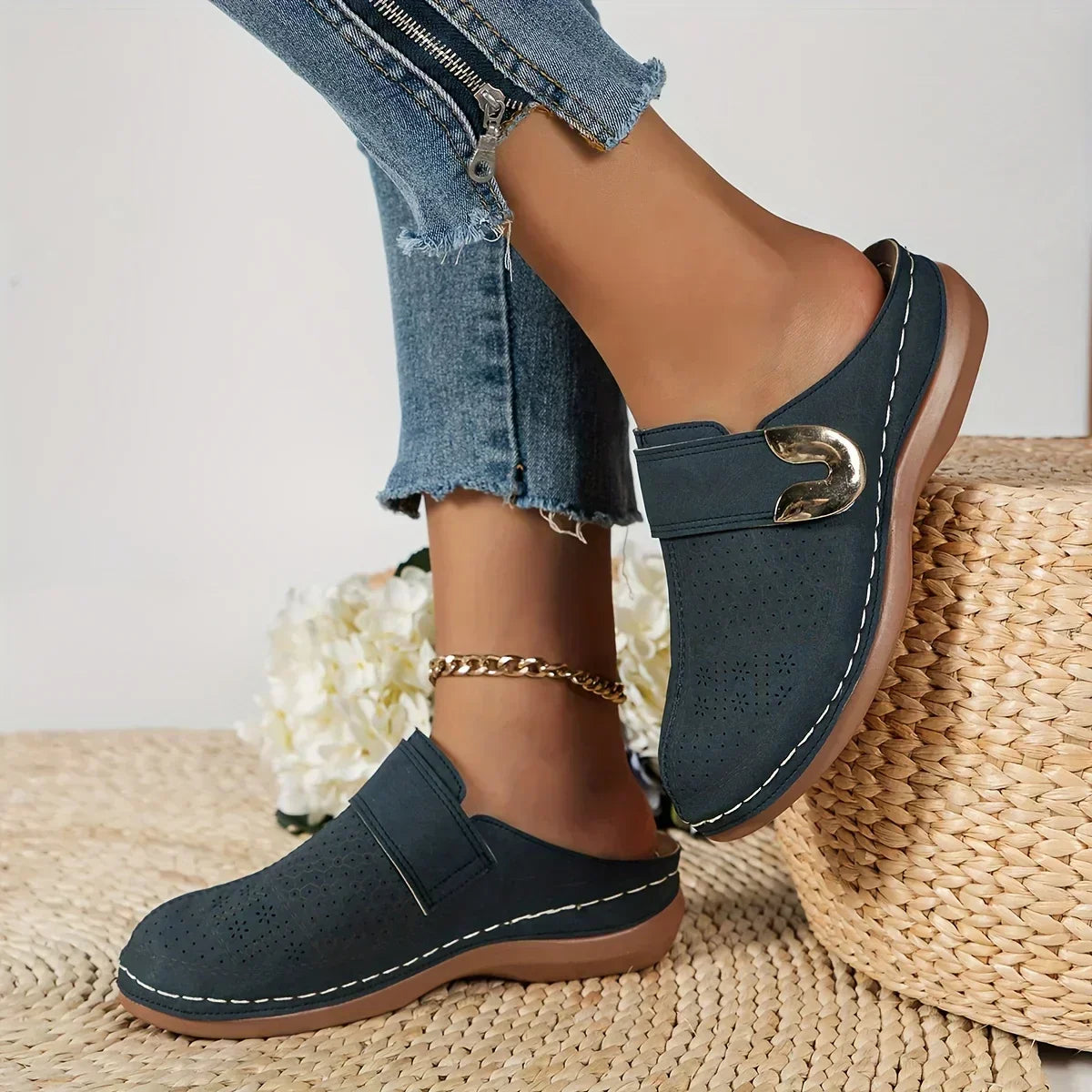 CECILIA | SANDALIAS ELEGANTE CON CUÑA Y SUJECION