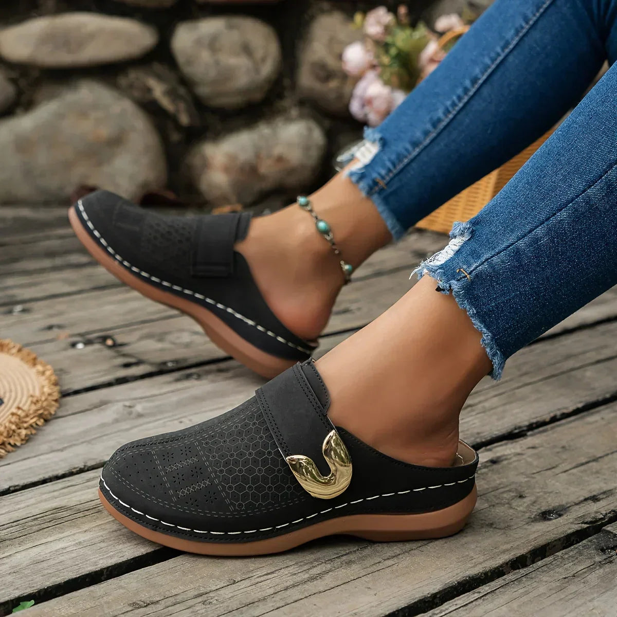 CECILIA | SANDALIAS ELEGANTE CON CUÑA Y SUJECION