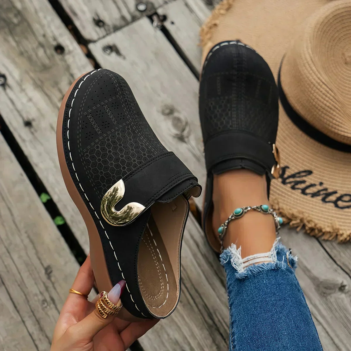 CECILIA | SANDALIAS ELEGANTE CON CUÑA Y SUJECION