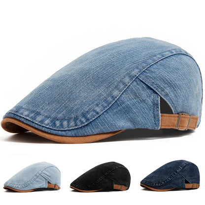 GUILLERMO™ | GORRA PLANA DE DENIM PREMIUM: ESTILO ATEMPORAL Y COMODIDAD PARA EL DÍA A DÍA