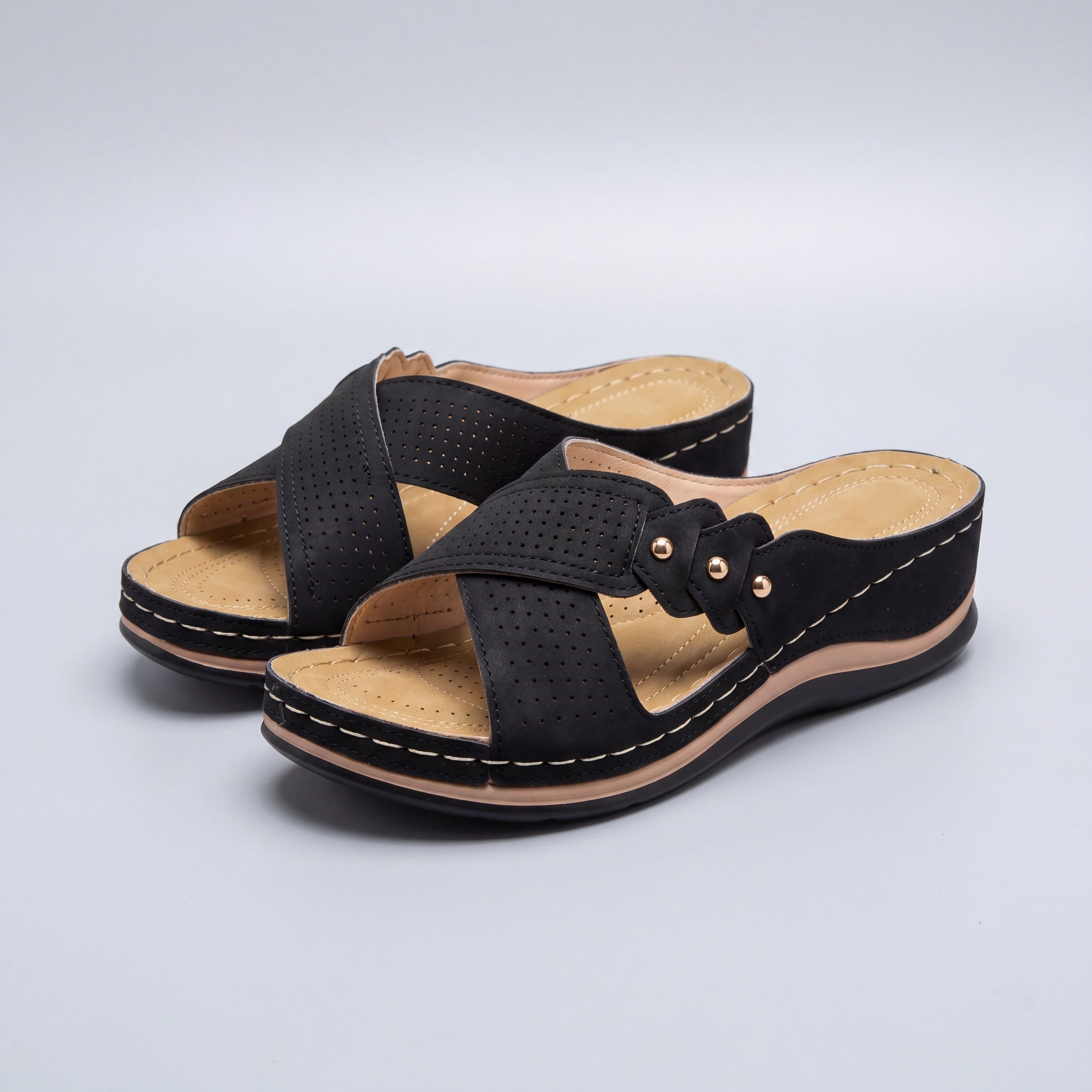 CORA™ | SANDALIAS LIGERAS CON TACÓN EN CUÑA PARA UNA COMODIDAD ESTABLE
