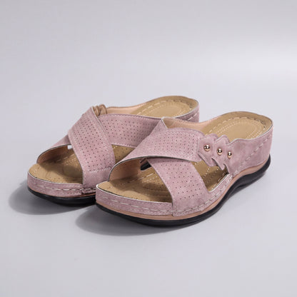 CORA™ | SANDALIAS LIGERAS CON TACÓN EN CUÑA PARA UNA COMODIDAD ESTABLE