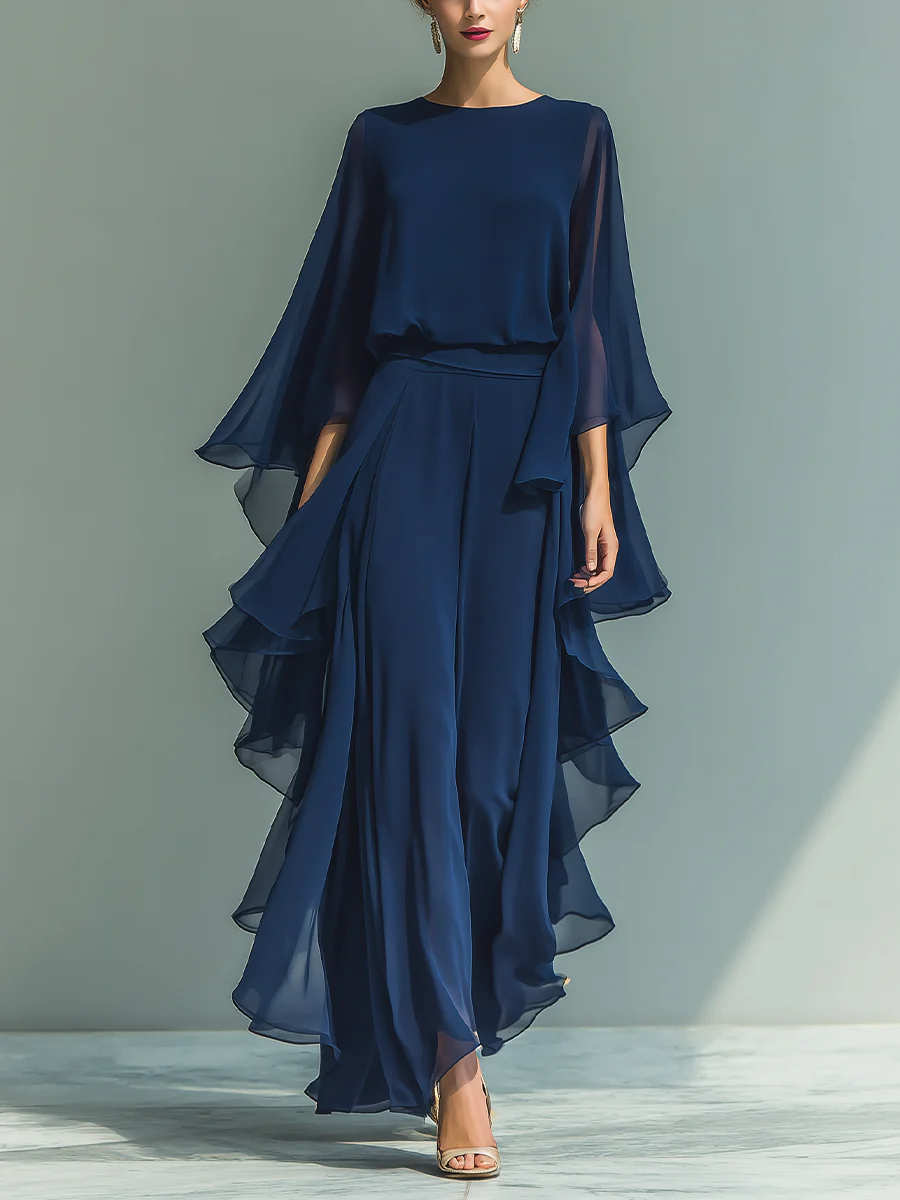 AURORA | CONJUNTO ELEGANTE CON VOLANTES