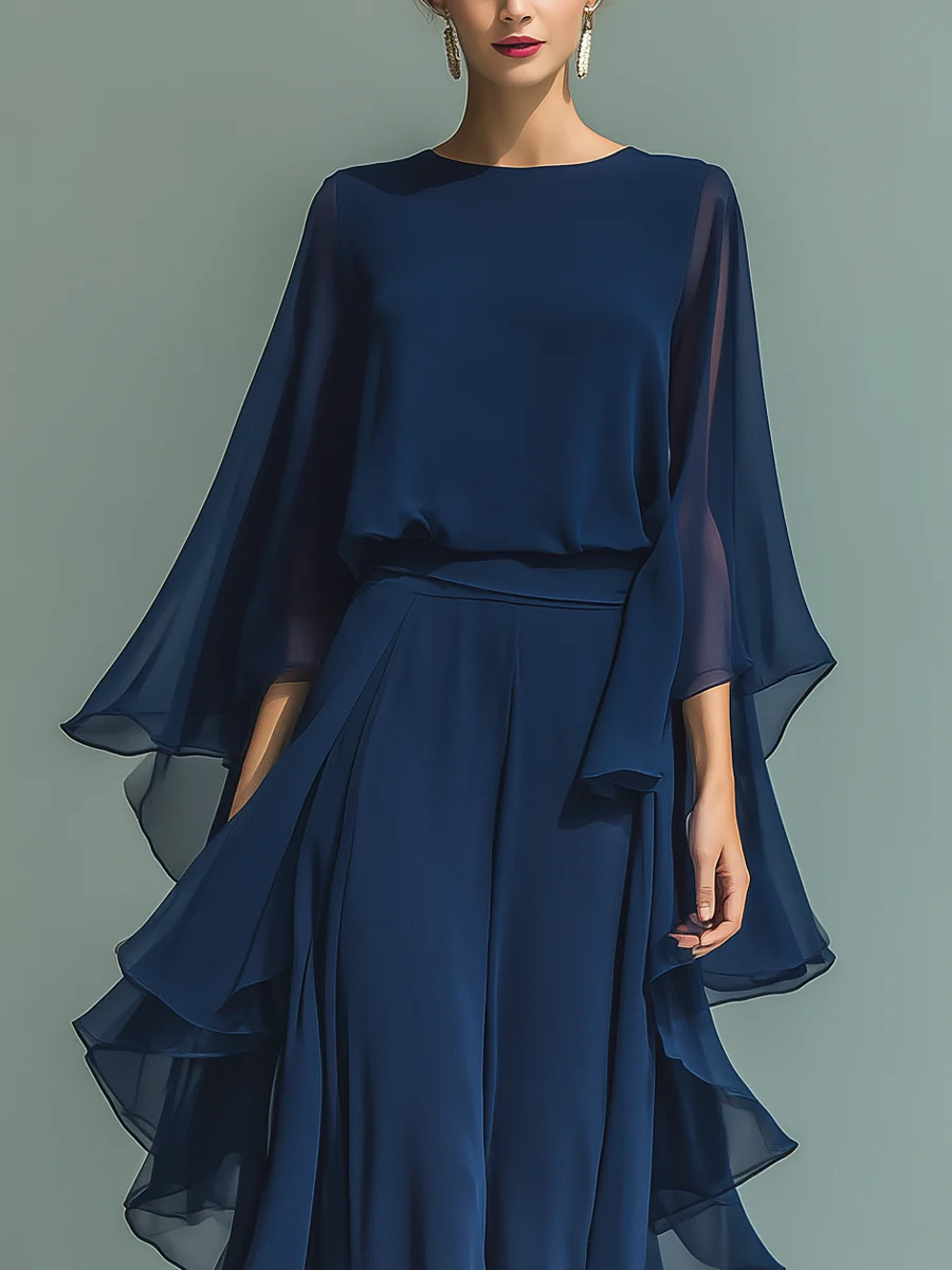 AURORA | CONJUNTO ELEGANTE CON VOLANTES