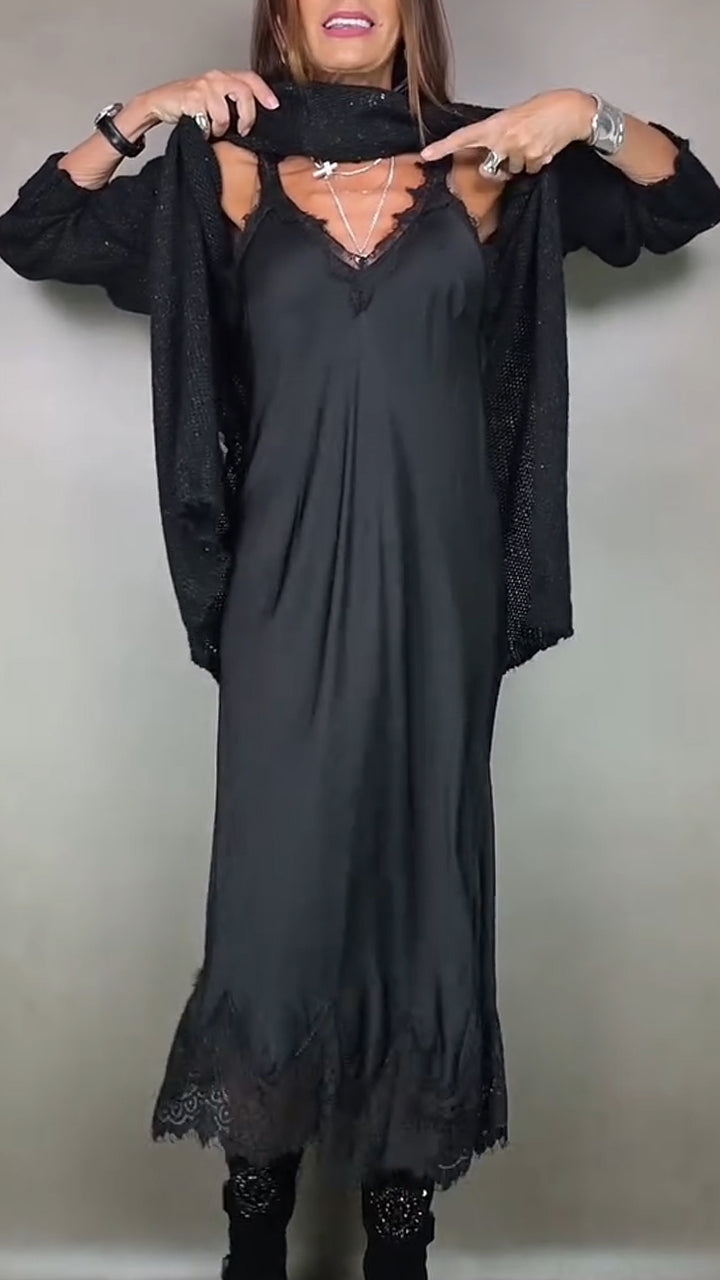 SOFÍA | CONJUNTO COMPLETO Y ELEGANTE (JERSEY LARGO + VESTIDO)
