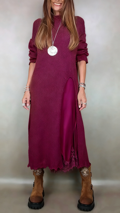 SOFÍA | CONJUNTO COMPLETO Y ELEGANTE (JERSEY LARGO + VESTIDO)