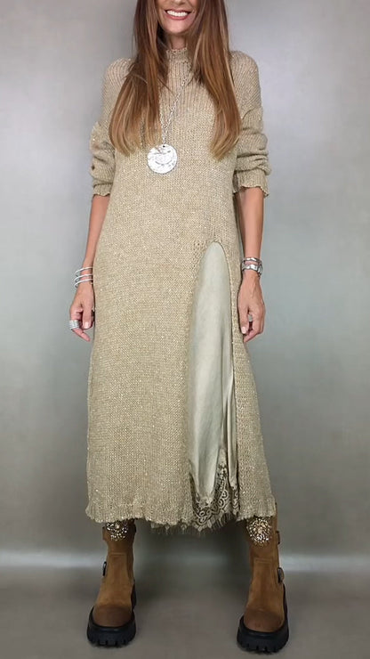 SOFÍA | CONJUNTO COMPLETO Y ELEGANTE (JERSEY LARGO + VESTIDO)