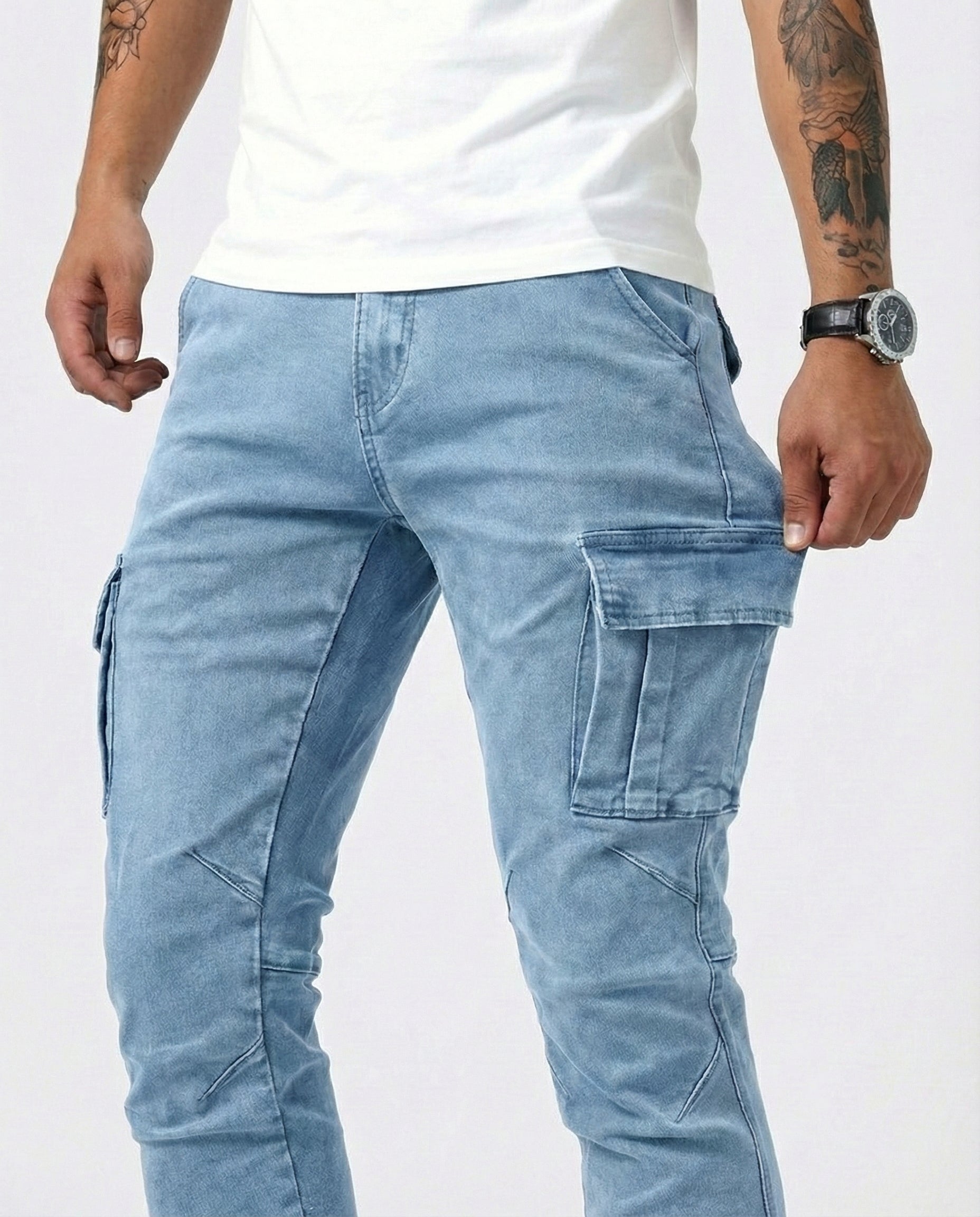 DAVID | PANTALÓN CARGO ELÁSTICO