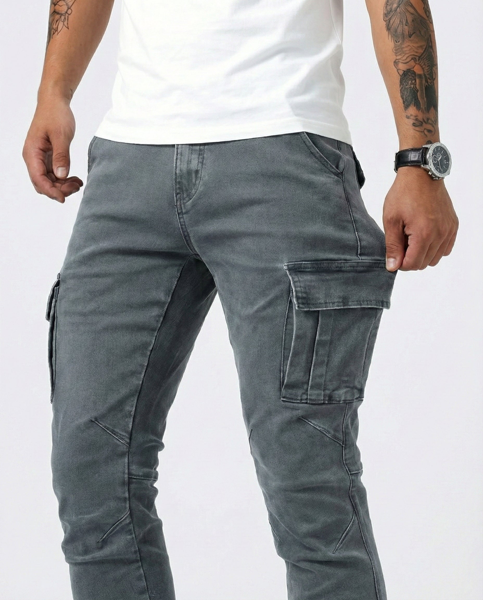 DAVID | PANTALÓN CARGO ELÁSTICO