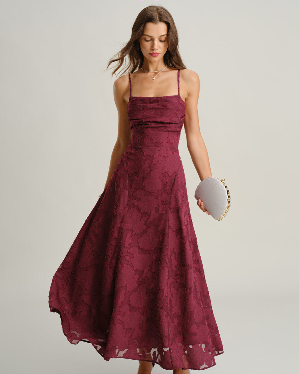 GABRIELA | VESTIDO ELEGANTE COLOR VINO